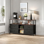 TV kapp LED valgustusega 137 x 30 x 78 cm, TV laud 4 sahtliga, 3 avatud kambrit, TV madallaud koos reguleeritava klaasist riiuliga elutuppa, magamistuppa, must (must, 137 &times; 30 &times; 78 cm)