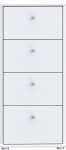 Forte Tempra 2 kapp 4 sahtliga, puidust, valge, B x K x S: 38,6 x 85,5 x 34,8 cm
