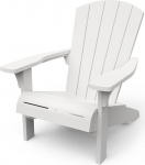 Keter Troy Adirondack aiatool, valge, ilmastikukindel, puidu v&auml;limusega, stabiilne kuni 160 kg, ergonoomiline iste, lihtne hooldada, terrassile ja r&otilde;dule, 81 x 93 x 96,5 cm.