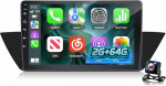 10,1-tolline Android autoraadio BMW X1 E84 2009-2015, traadita CarPlay & Android auto, GPS WiFi puuteekraan, DSP, Plug & Play raadio uuendamine + tagumise vaatega kaamera