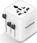 Maailma reisiadapter - Maailma reisiadapter, kiirlaadija, reisipistik, universaalne adapter &uuml;le 150 riigi, Saksamaa, USA, Jaapan, Inglismaa, Tai, Itaalia, Austraalia, valge