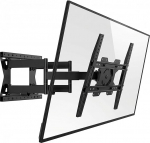 TiTon 120 cm TV seinakinnitus pika liigendvarrega 50 tolli Biz 75 tolli - t&auml;ielikult liikuv p&ouml;&ouml;rlev, p&ouml;&ouml;ratav ja p&ouml;&ouml;ratav kuni 120 cm seinavahele, 80 kg kandev&otilde;ime, VESA 600 x 400, TV seinale