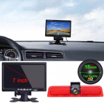 18 mm objektiivi tippkvaliteediga tagurduskaamera + 7-tolline TFT LCD-ekraan monitor pidurituli auto katuse tagurduskaamera VW Caddy Life 2K Facelift III Box 2KA Estate Cross Maxi Tdi Third 3 2003-2014 kohta