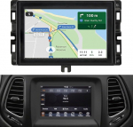 TDO-WXGA0700K00033-V2 jaoks TDO-WXGA0700K00057-V1 LCD-ekraani asendamine Jeep Compass 2017-2020 LCD-ekraani puuteekraani digiteerimisseade koos raamiga, 7-tolline (mitte Uconnect 4C / UAQ/UAS jaoks)