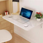 Klapptisch zur Wandmontage, platzsparend, wandmontiert, Ess- und Laptop-Schreibtisch, kompakt, zusammenklappbar, Fr&uuml;hst&uuml;cksbar f&uuml;r Zuhause, B&uuml;ro und K&uuml;che (L x B x H): 90 x 50 cm