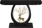 Moderner Eingangstisch,Konsolentisch Schmal,Console Table Eingangstisch f&uuml;r die Inneneinrichtung mit Metallrahmen,Oberfl&auml;che aus Marmoriertes Muster(Nero,120cm/47.2")