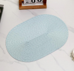 AMDXD 4 taldriku komplekt, pestav, ovaalne, PP taldrikud, pestav, ovaalne laine, libisemisvastane, lauaalused, pestav, helesinine s&ouml;&ouml;gilauale, m&auml;&auml;rdumisvastane ja kergesti puhastatav, 45 x 30 cm.