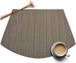 Tischset 4Er Set Abwaschbar, Sektor Hitzebest&auml;ndig Knitterfrei Platzsets f&uuml;r k&uuml;che Speisetisch Hotel, Platz-Matten, 45x30cm, Dunkelgrau