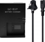 LC-E17 akupakett LP-E17 laadija &uuml;hildub Canon EOS R8 R10 R50 R100 RP, Rebel T6i, T6s, T7i, T8i, Rebel SL2, SL3, EOS 77D 760D 800D, EOS M6, M6 Mark II, KISS X8i kaamerad ja palju muud.