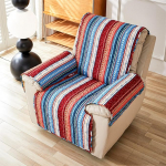 Cmfshape Non-Slip Diivan Cover, Boho Diivan Slipcover elastsete rihmadega, lihtne paigaldada, pestav, m&ouml;&ouml;bli kaitsja lemmikloomadele ja lastele (tool, sinine)