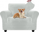 Ystyle Velvet Diivan Cover 1 Seater, Stretch Diivan Cover, Diivan Protector Non-Slip, Elastik Diivan Cover, Diivan Cover koos k&auml;etugedega, Sohva Protector, Diivan kaitse, Cat Armchair Cover, Chip Hall