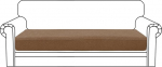 ZNSAYOTX Stretch-Kissenbez&uuml;ge, Sofakissen, Couch-Sitzbez&uuml;ge, Schonbez&uuml;ge, weicher Ersatz, einzigartiges Muster, M&ouml;belschutz mit elastischer Unterseite (Hellkaffee, 1 x 3-Sitzer-Kissenbezug)