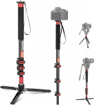 NEEWER TP71 182 cm Camera Monopod Lightweight Monopod Travel Tripod Made of Carbon Fibre with Removable Base for DSLR Camcorder Video Recording Telescopic Selfie Stick Trekking Pole Maximum Load 6 kg