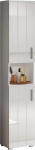 trendteam smart living - Wons - K&otilde;rge kapp - Valge/valge k&otilde;rgl&auml;ikega - 1 avatud kamber ja 2 riiulit - (B x K x S) 37 x 192 x 31 cm - Kaasaegne vannitoakapp koos hoiukambriga - kriimustuskindel