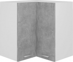 vidaXL Lyon nurgapealne seinakapp, betoonhall, 57 x 57 x 60 cm, komposiitpuit, k&ouml;&ouml;gikapp, k&ouml;&ouml;gikapp, nurgakapp, k&ouml;&ouml;gim&ouml;&ouml;bel, paigaldatud k&ouml;&ouml;gikapp