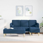Magamisfunktsiooniga nurgadiivan Vasakpoolne nurgadiivan Diivanid ja diivanid Diivan L-kujuline diivan Elutoa nurgadiivan komplekt 2 tk Sinine 173 x 131 x 67 cm Kangas