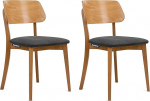 Konsimo Vinis 2 s&ouml;&ouml;gitooli komplekt - Modernsed puidust toolid 80,5 x 45 x 47 cm - k&ouml;&ouml;gitoolid - s&ouml;&ouml;gituba, k&ouml;&ouml;k, elutuba - universaalsed s&ouml;&ouml;gilaudade toolid pehme polstriga - grafiit/valge