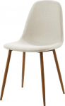 Teamson Home Minimalista Modern Set of 2 k&ouml;&ouml;gi s&ouml;&ouml;gitooli (ainult toolid), kaasaegne kodune istumiskoht valge kangaga ja puidumassiiviga jalgadega