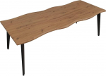 Mendler HWC-O60 S&ouml;&ouml;gitoa laud pikendatav raudne MDF 160-220 cm P&auml;hklipuu v&auml;limusega
