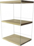 DICOSMETIC CD Halter Schreibtisch Regal Organizer 3 Etagen CD Aufbewahrung Halter CDs Regal Ablage DVD Vitrine Klar DVD Aufbewahrungsbox f&uuml;r f&uuml;r Filmh&uuml;llen Musikkassetten Platten Kisten