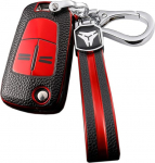 Flip Key auto v&otilde;tme puhul sobib Vauxhall v&otilde;tme puhul kaitsekate Vauxhall Corsa Astra Vectra Zafira Antara Mokka Tigra B kaugjuhtimispuldi v&otilde;tme puhul TPU nahast tekstuur punane