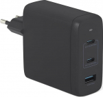 Amazon Basics USB C seinalaadija Nano GaN tehnoloogia ja kiirlaadimisfunktsiooniga 120W 3 pesa s&uuml;learvutite, tahvelarvutite, telefonide jaoks - Must