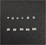 WJZJSVWTAU 10 St&uuml;ck/Los 0,5 m Getriebe Spielzeug Auto Getriebe Ritzel Schneckengetriebe f&uuml;r 1,5 mm/2 mm Schaft, Zahnrad 7 Z&auml;hne, 2 mm Schaft