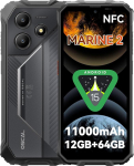 OSCAL Marine 2 V&auml;litingimustes kasutatav mobiiltelefon ilma lepinguta 2025, 11000mAh 12GB + 64GB/2TB, Android 15 Outdoor nutitelefon, 6,56-tolline HD + 90Hz, 16MP + 8MP AI kaamera ehitusplatsil mobiiltelefon, IP69K