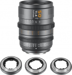 SIRUI VP-1 Vision Prime 1 T1.4 Vollformat-Cine-Objektiv, 50-mm-Cinema-Objektiv mit manuellem Fokus und vorinstalliertem E-Mount, austauschbare RF/Z/L-Mounts (Metallgrau)