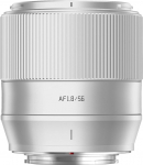 TTARTISAN 56 mm F1.8 Auto Focus APS-C Camera Lens for Sony E Mount Metal Lightweight Camera Lens Supports Eye Tracking (Silver)
