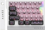 AJAZZ AK029 Wired &uuml;he k&auml;ega mehaaniline klaviatuur, 29 klahvi Hot-Swap Mini Gaming klaviatuur selge kassimustriga klahvikattega, RGB valgustus, Anti-Ghosting, viiekihiline heliisolatsioonipadi, must roosa