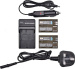 DSTE DC19U EU pistikupesa laadija + 2x BP-511 Li-Ion aku Canon BP-511, BP-511A jaoks