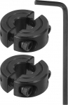 hankekaart 2 St&uuml;ck 1/4 Zoll Bohrung Klemmschaft Kragen schwarz Karbonstahl geteilter Verschlusskragen 11/16 Zoll OD 5/16 Zoll dick mit 3/32 Zoll Flachsechskantschl&uuml;ssel f&uuml;r Zahnriemenscheibe