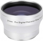 Akozon Camera Lenses Wide Angle Lens 0.45X Silver Optical Glass Camera Wide Angle Magnification Additional Lens for 37 mm Camera Lenses for 37 mm Camera Lenses