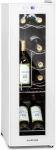 Klarstein Wine Fridge, 1 Zone Drinks Refrigerator, Small, Freestanding Small Wine Cabinet, 32 L Wine Fridge with Glass Door, Indoor/Outdoor Bottle Fridge, Wine Fridge 12 Bottles