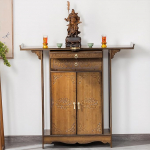 Generisch Meditatsiooni altarilaud koos hoiuga Budistlik kabinet Puja v&auml;ljapaneku laud klaaside, taimede ja raamatute jaoks, isiklik meditatsioonituba (108 x 40 x 100 cm)