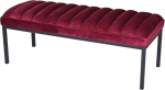 Red Velvet French Boudoir Style Bench - Upholstered Bench, Bed Stool and Ottoman with Nostalgic Charm skr014 Palazzo Exclusive