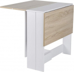 XUANYU Kokkupandav laud 102,5 x 76 x 73 cm Kokkupandav s&ouml;&ouml;gilaud Elutoa laud Kokkupandav k&ouml;&ouml;gilaud (valge + tamm)