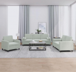 ShGaxin 3201954 3-osaline diivanikomplekt padjadega helehall samet, Lounge diivan, diivanid ja diivanid, Relax diivan, diivan elutuppa, diivan magamisfunktsiooniga