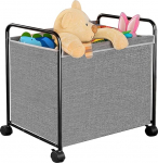 360&deg; p&ouml;&ouml;rlevate ratastega m&auml;nguasjade hoiukast, 118L hoiukorv, kaanega laste m&auml;nguasjade kast, hoiukast elutuppa, lastetuppa, magamistuppa ja m&auml;ngutuppa