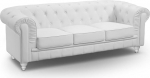 Menzzo Grand Canap&eacute; Chesterfield 3-kohaline diivan valge