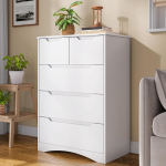 Blishom kapp 5 sahtliga, garderoobikapp magamistuppa, v&auml;rvitud hoiukapp elutuppa, veekindel ja vastupidav, 94 x 72 x 41 cm (valge)