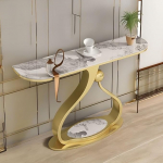 Tropfenf&ouml;rmiger Eingangstisch, platzsparendes schmales Design f&uuml;r Wohnzimmer, Flur und Foyer