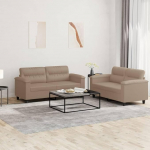 ShGaxin 3202366 2-osaline diivanikomplekt koos padjadega Cappuccino Brown Faux Leather Lounge diivan, diivanid ja diivanid, Relax diivan, diivan elutuppa