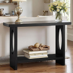 PQXQZ Konsolentisch Im Landhausstil Holz Beistelltisch mit Stauraum Beistelltisch f&uuml;r Wohnzimmer Eingangsbereich und Flur(Beige,100x25x80cm)