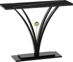 Moderner Konsolentisch mit geometrischen Metallbeinen, einfache Montage f&uuml;r Wohnzimmer, Eingangsbereich, Flur