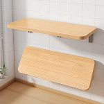 Schwebender Tisch mit Eisenrahmen, Wandmontage, zusammenklappbar, klein, platzsparend, f&uuml;r Arbeitszimmer, Bar, Balkon, K&uuml;che, einfache Installation, h&auml;lt B&uuml;cher / Laptops