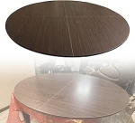 Runde Tischverl&auml;ngerung, zusammenklappbar, 130 x 210 cm Durchmesser, gro&szlig;e runde Veranstaltungstischplatte f&uuml;r Essen/Party/Hochzeit, vielseitig und erweiterbar (220 cm)