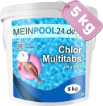 MEINPOOL24.DE Chlorine Multitabs 5 in 1-200 g Tabs Multi Klooritabletid - 5 faasi efekt ohutu ja puhta basseinihoolduse jaoks - h&uuml;gieeniline basseinivesi - Made in Europe - kristallselge vee jaoks