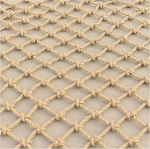 Yimihua Climbing Net for Children Outdoor Load Safety Anti-Fall Net Adult Fitness Jute Net Jute Hemp Net 6 mm x 15 cm Cargo Rope Ladder (Size: 2 x 5 m)